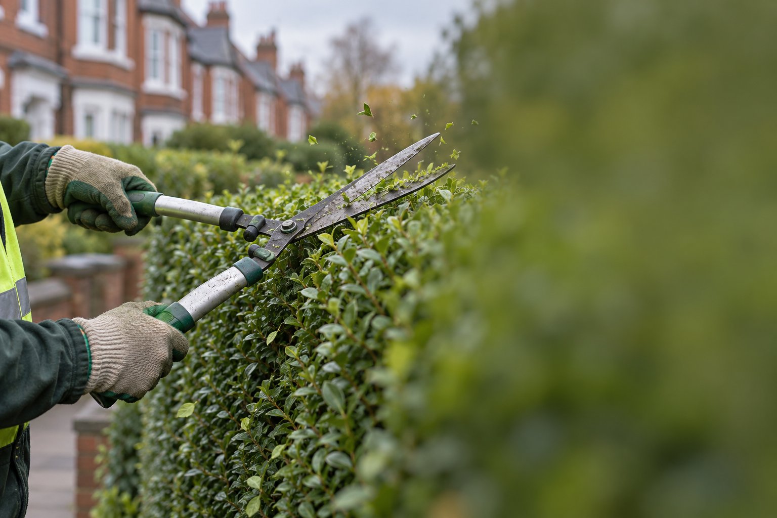 A gardener's hands planting in a garden bed